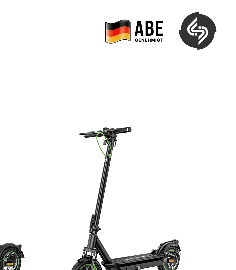 isinwheel S10 Max, schwarzer Stehroller