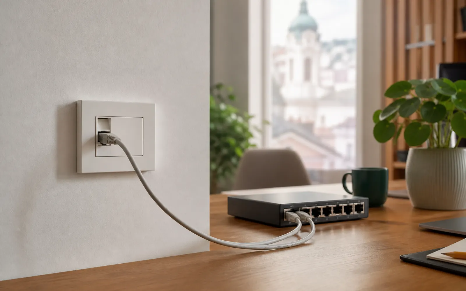 Passendes Motiv zum Ratgeber: Switch und Netzwerkdose: wann sinnvoll?